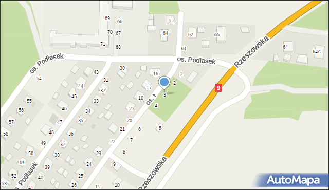 Majdan Królewski, Osiedle Podlasek, 3, mapa Majdan Królewski