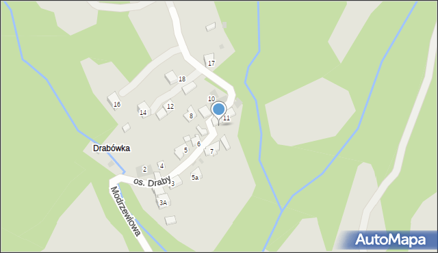 Maków Podhalański, Osiedle Draby, 9, mapa Maków Podhalański