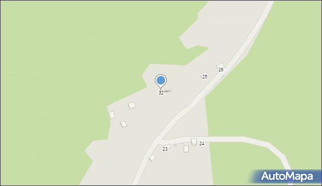 Maków Podhalański, Osiedle Działy, 32, mapa Maków Podhalański