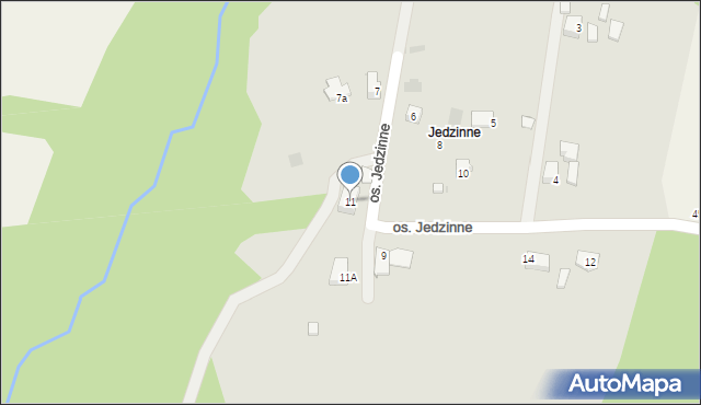 Maków Podhalański, Osiedle Jedzinne, 11, mapa Maków Podhalański