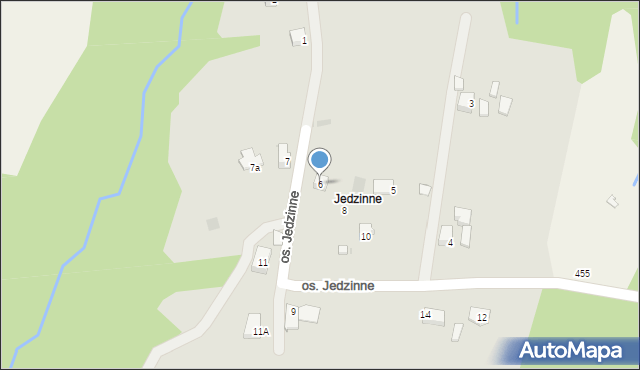 Maków Podhalański, Osiedle Jedzinne, 6, mapa Maków Podhalański