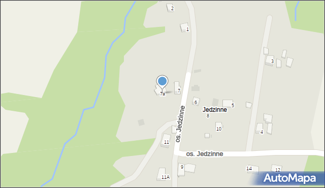 Maków Podhalański, Osiedle Jedzinne, 7a, mapa Maków Podhalański