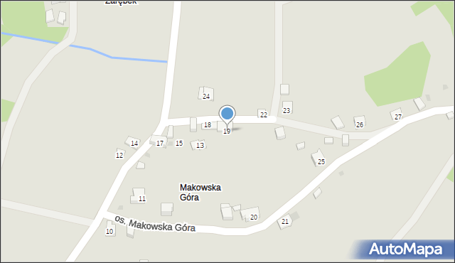 Maków Podhalański, Osiedle Makowska Góra, 19, mapa Maków Podhalański