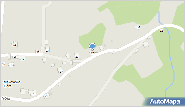 Maków Podhalański, Osiedle Makowska Góra, 27, mapa Maków Podhalański