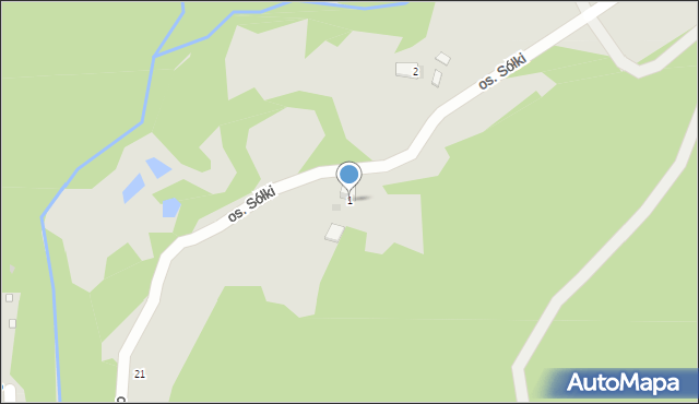 Maków Podhalański, Osiedle Ostrysz, 1, mapa Maków Podhalański