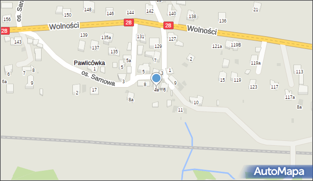 Maków Podhalański, Osiedle Pawlicówka, 4a, mapa Maków Podhalański