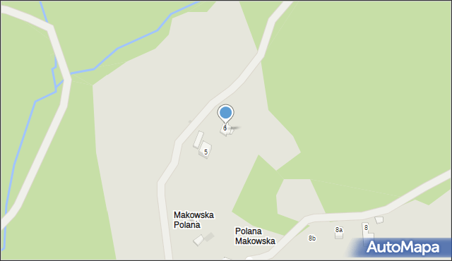 Maków Podhalański, Osiedle Polana, 6, mapa Maków Podhalański