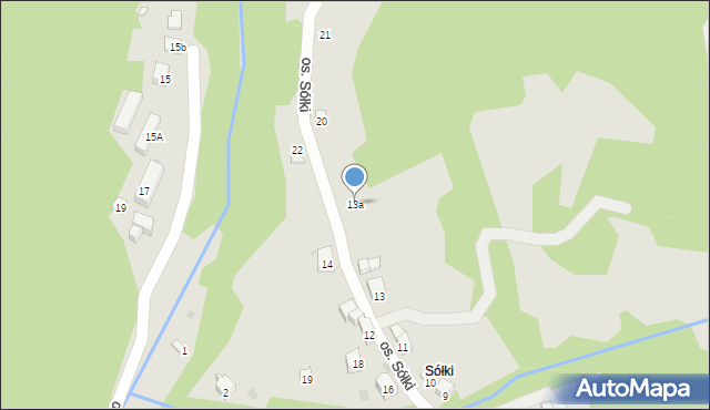 Maków Podhalański, Osiedle Sołki, 13a, mapa Maków Podhalański
