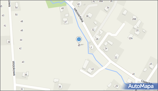 Malec, Osiecka, 45, mapa Malec