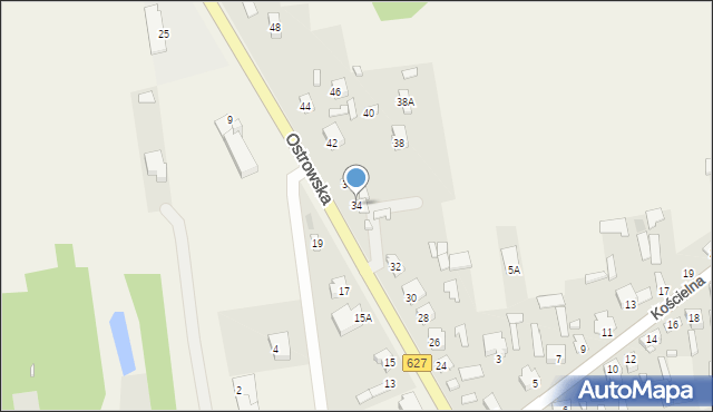 Małkinia Górna, Ostrowska, 34, mapa Małkinia Górna