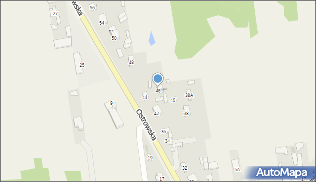 Małkinia Górna, Ostrowska, 46, mapa Małkinia Górna