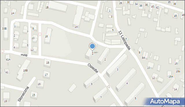 Małogoszcz, Osiedle, 1, mapa Małogoszcz
