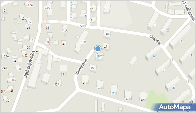 Małogoszcz, Osiedle, 16, mapa Małogoszcz