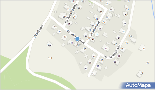 Manieczki, Osiedle Słowiańskie, 35, mapa Manieczki