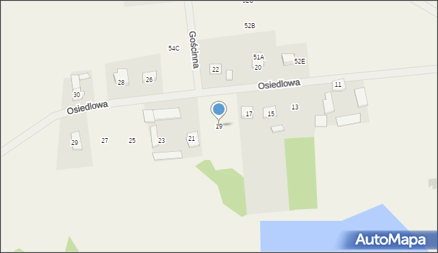 Mańkowo, Osiedlowa, 19, mapa Mańkowo