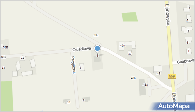 Mańkowo, Osiedlowa, 3, mapa Mańkowo