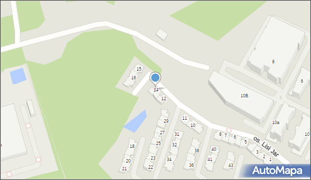 Marki, Osiedle Lisi Jar, 14, mapa Marki
