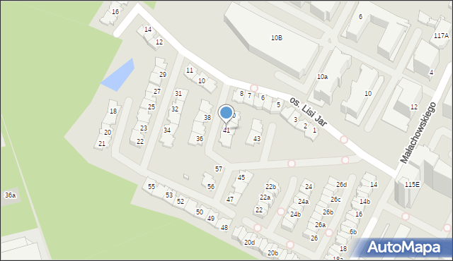 Marki, Osiedle Lisi Jar, 41, mapa Marki