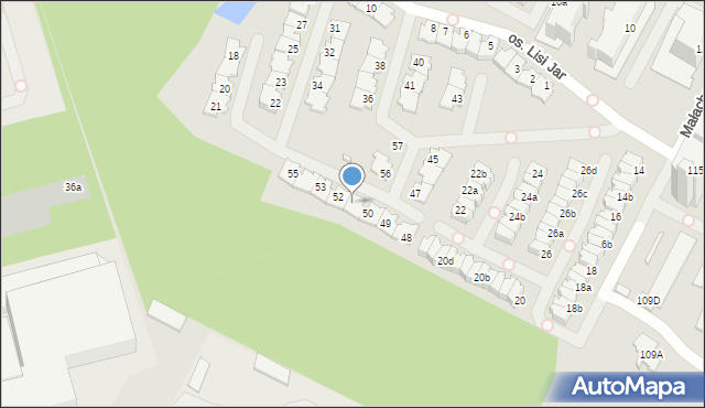 Marki, Osiedle Lisi Jar, 51, mapa Marki