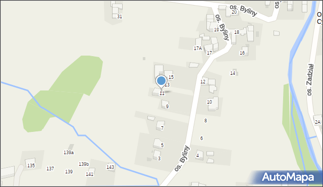 Maruszyna, Osiedle Byliny, 11, mapa Maruszyna