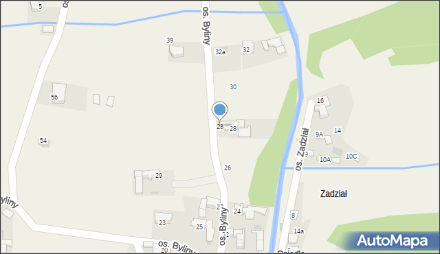 Maruszyna, Osiedle Byliny, 28, mapa Maruszyna