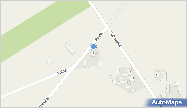 Masanów, Ostrowska, 1, mapa Masanów