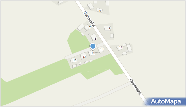 Masanów, Ostrowska, 11, mapa Masanów