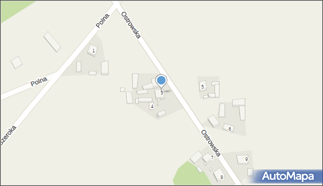 Masanów, Ostrowska, 3, mapa Masanów