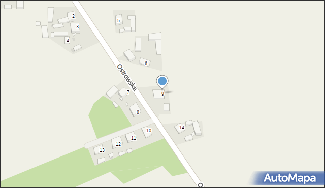 Masanów, Ostrowska, 9, mapa Masanów