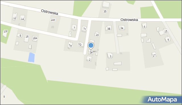 Masłońskie, Ostrowska, 1a, mapa Masłońskie