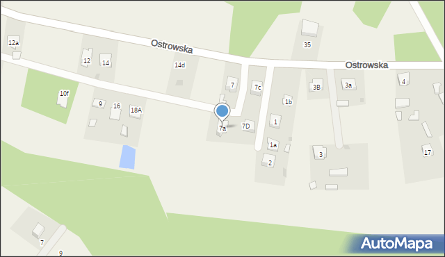 Masłońskie, Ostrowska, 7a, mapa Masłońskie