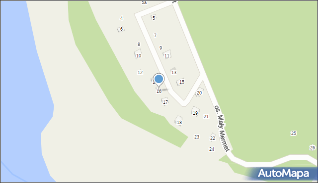 Mermet, Osiedle Mały Mermet, 16, mapa Mermet