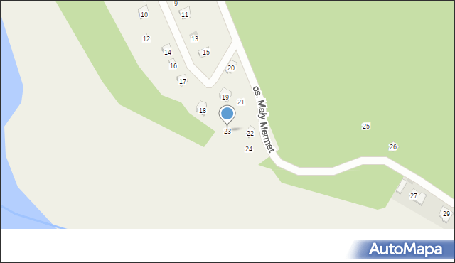 Mermet, Osiedle Mały Mermet, 23, mapa Mermet