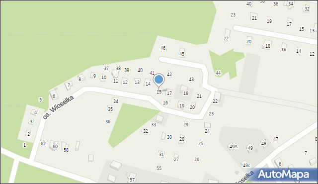 Mermet, Osiedle Wiosełka, 15, mapa Mermet