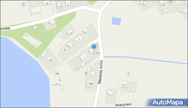 Mezowo, Osiedle Zacisze, 1, mapa Mezowo