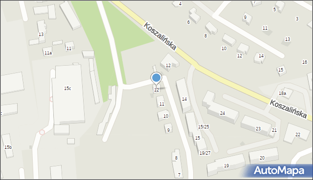 Miastko, Osiedle Niepodległości, 12, mapa Miastko