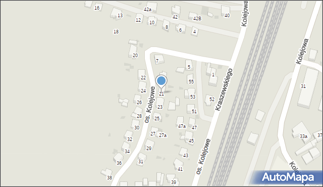 Miechów, Osiedle Kolejowe, 21, mapa Miechów