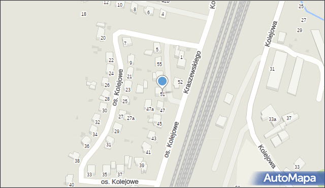 Miechów, Osiedle Kolejowe, 51, mapa Miechów