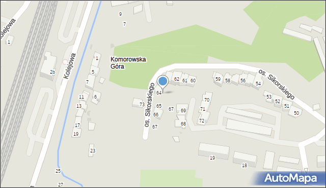 Miechów, Osiedle Sikorskiego Władysława, gen., 64, mapa Miechów