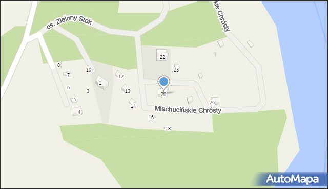 Miechucino, Osiedle Zielony Stok, 20, mapa Miechucino