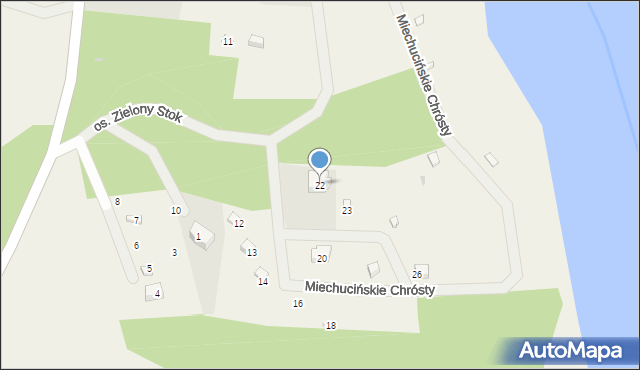 Miechucino, Osiedle Zielony Stok, 22, mapa Miechucino
