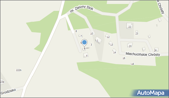 Miechucino, Osiedle Zielony Stok, 5, mapa Miechucino