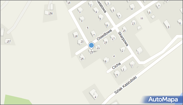 Miechucino, Osiedlowa, 23, mapa Miechucino