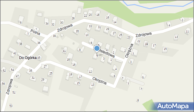 Międzybrodzie Bialskie, Osiedlowa, 5, mapa Międzybrodzie Bialskie