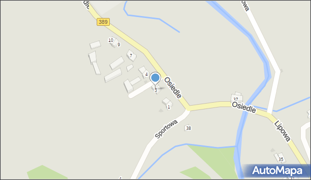 Międzylesie, Osiedle, 3, mapa Międzylesie
