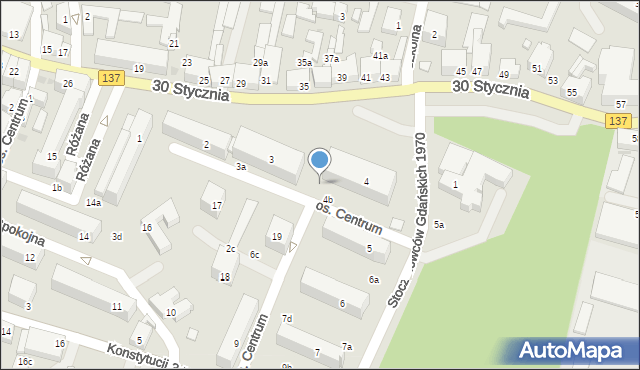 Międzyrzecz, Osiedle Centrum, 5d, mapa Międzyrzecz