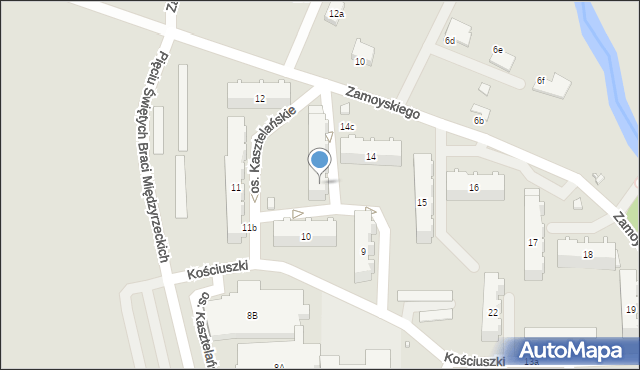 Międzyrzecz, Osiedle Kasztelańskie, 11a, mapa Międzyrzecz