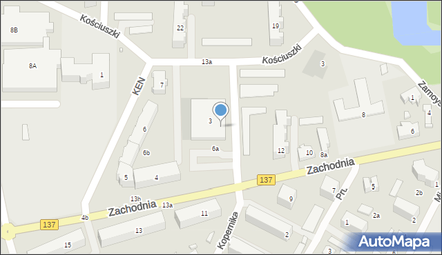 Międzyrzecz, Osiedle Kasztelańskie, 4b/6, mapa Międzyrzecz