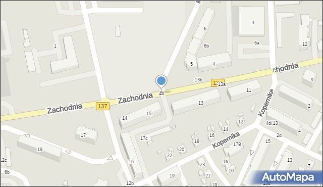 Międzyrzecz, Osiedle Kasztelańskie, 4b, mapa Międzyrzecz