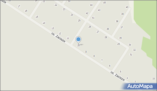 Międzyrzecz, Osiedle Zacisze, 10, mapa Międzyrzecz